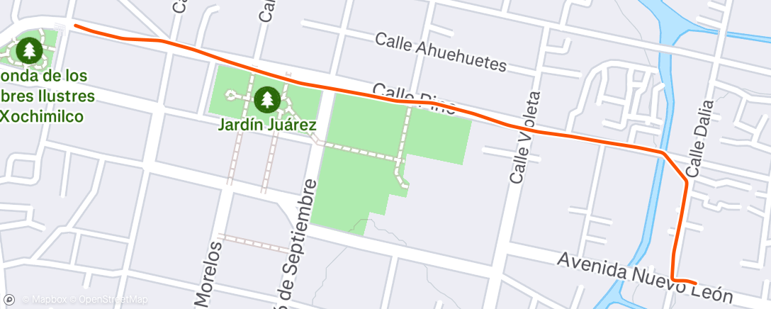 Map of the activity, Afternoon Walk