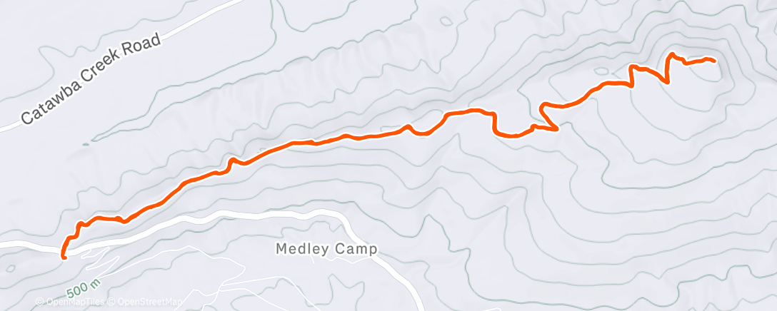 Map of the activity, Afternoon Hike