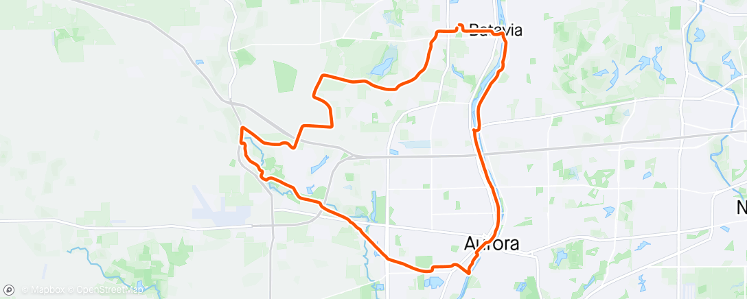 Map of the activity, Afternoon Ride