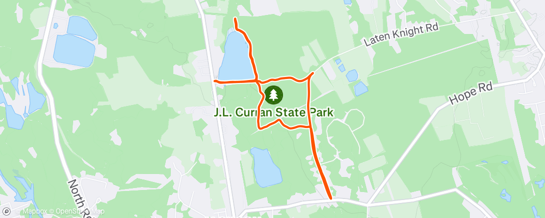 Map of the activity, Snow hike