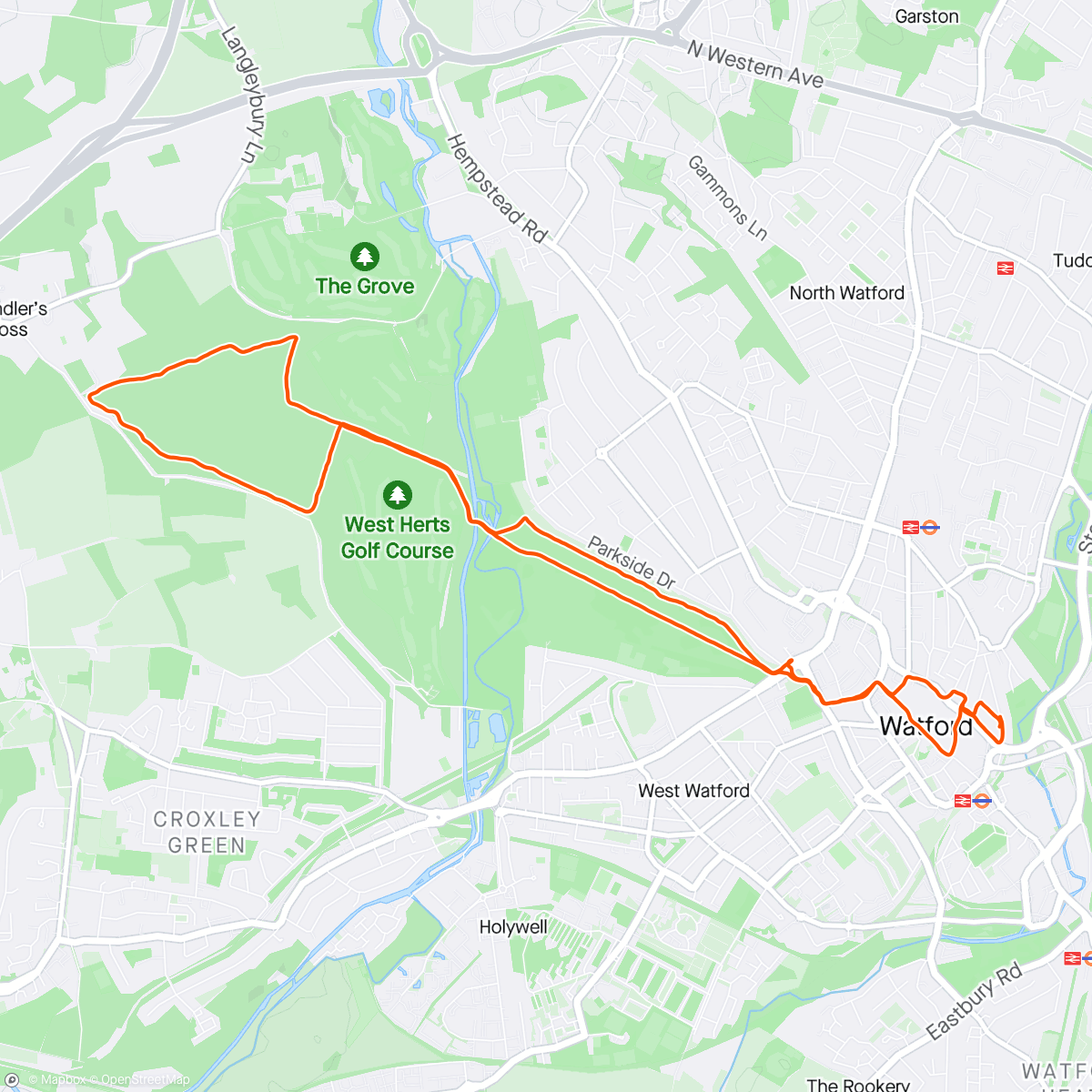 Map of the activity, Bluebells and Hills 🪻⛰️ - 7 miles (Whippendell Woods)