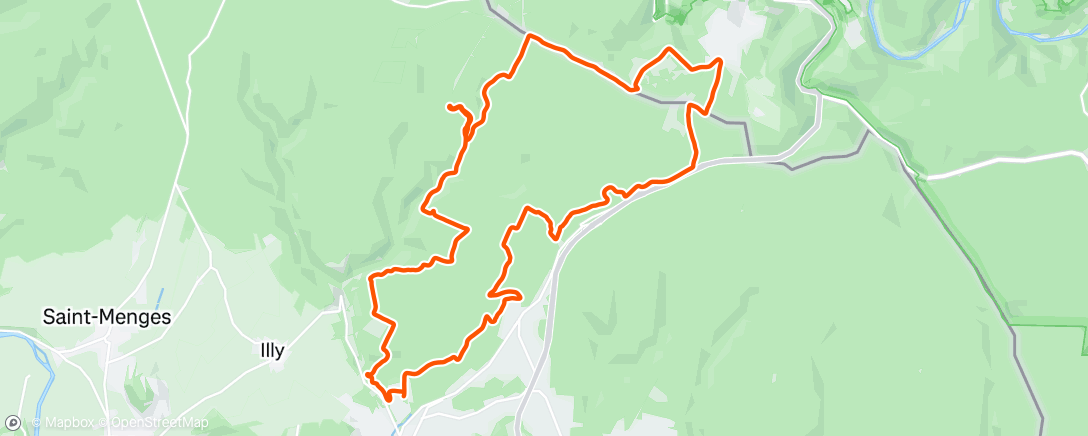 Map of the activity, Sortie VTT le matin