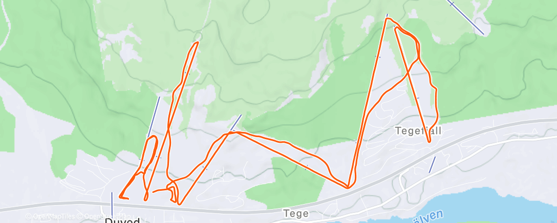 Map of the activity, Morning Alpine Ski