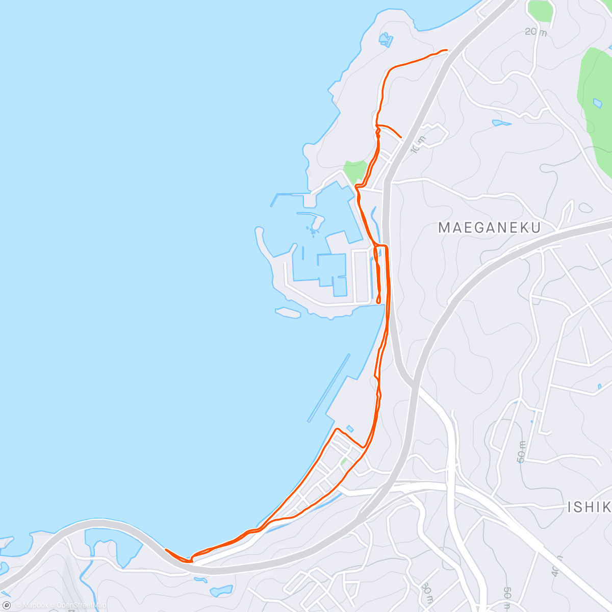 Map of the activity, しごおわジョギング in Okinawa 2