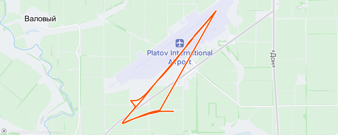 Mapa de la actividad, С Новоазова обратно
