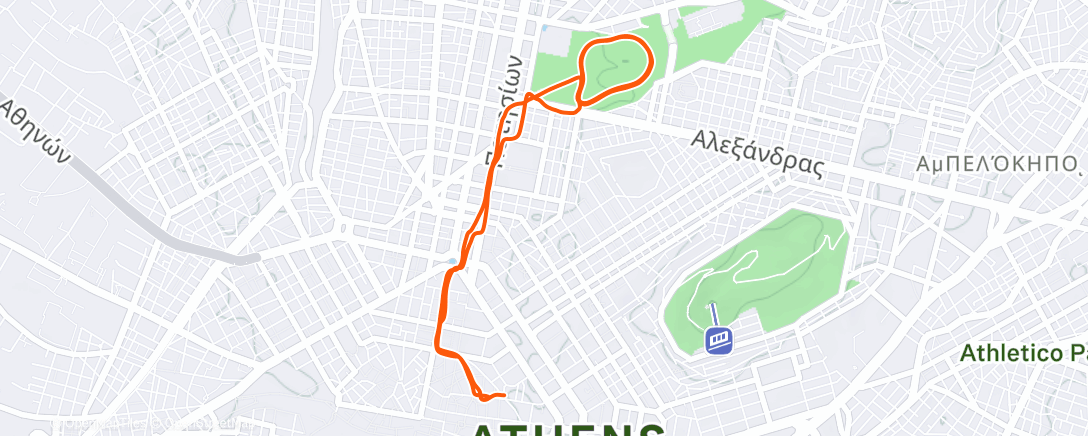 Map of the activity, Ochtendloop 🇬🇷