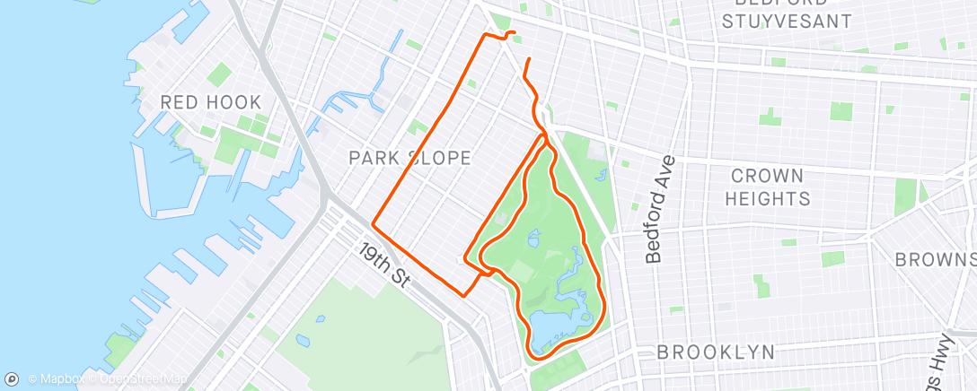 Map of the activity, park & slope