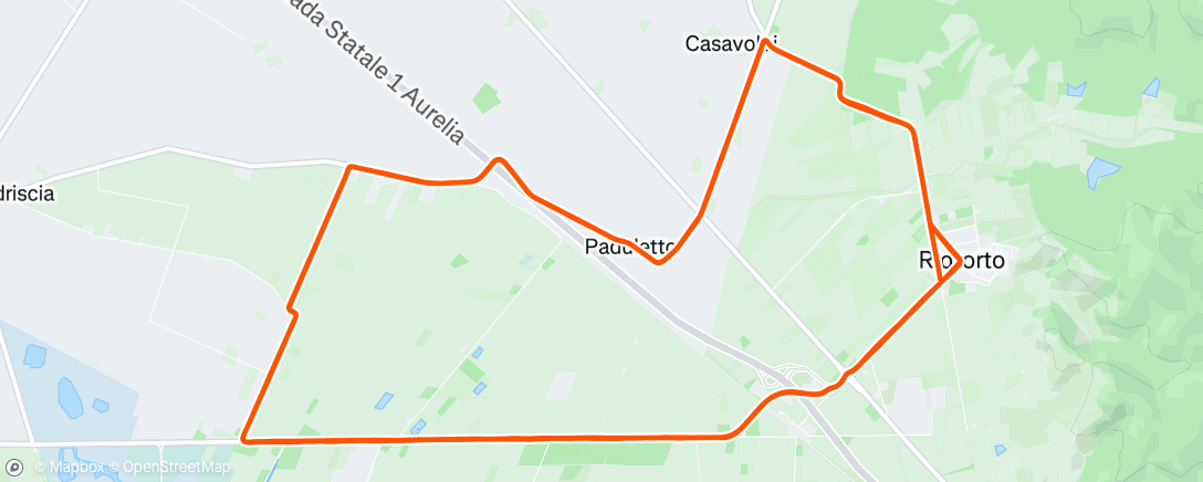 Map of the activity, Pedalata mattutina
