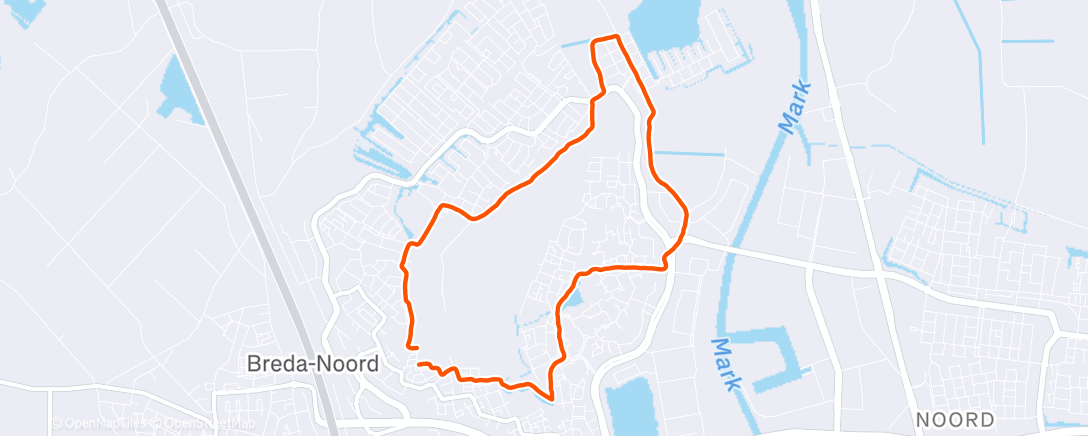 Map of the activity, Tempoblokje en enkele sprints