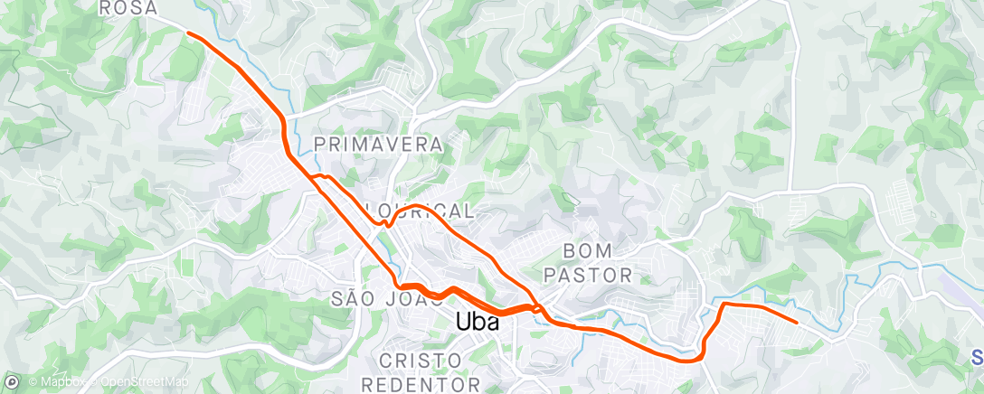 Map of the activity, Cardio bike ubá