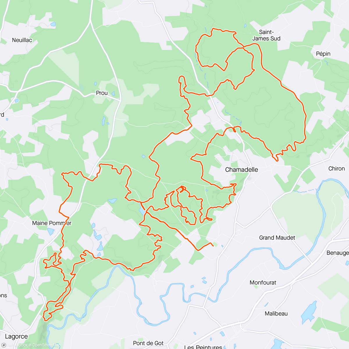 Map of the activity, La Chamadelloise 2024 🥵