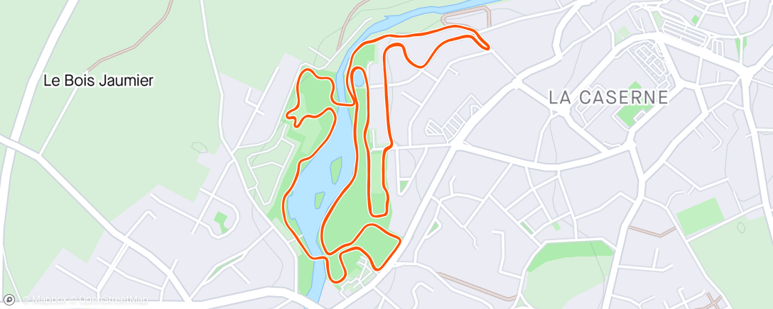Map of the activity, Bike & Run Parthenay