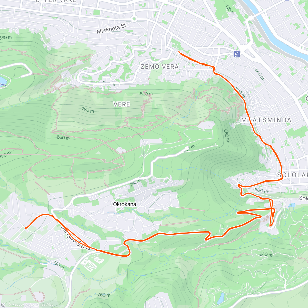Map of the activity, მთაწმინდა