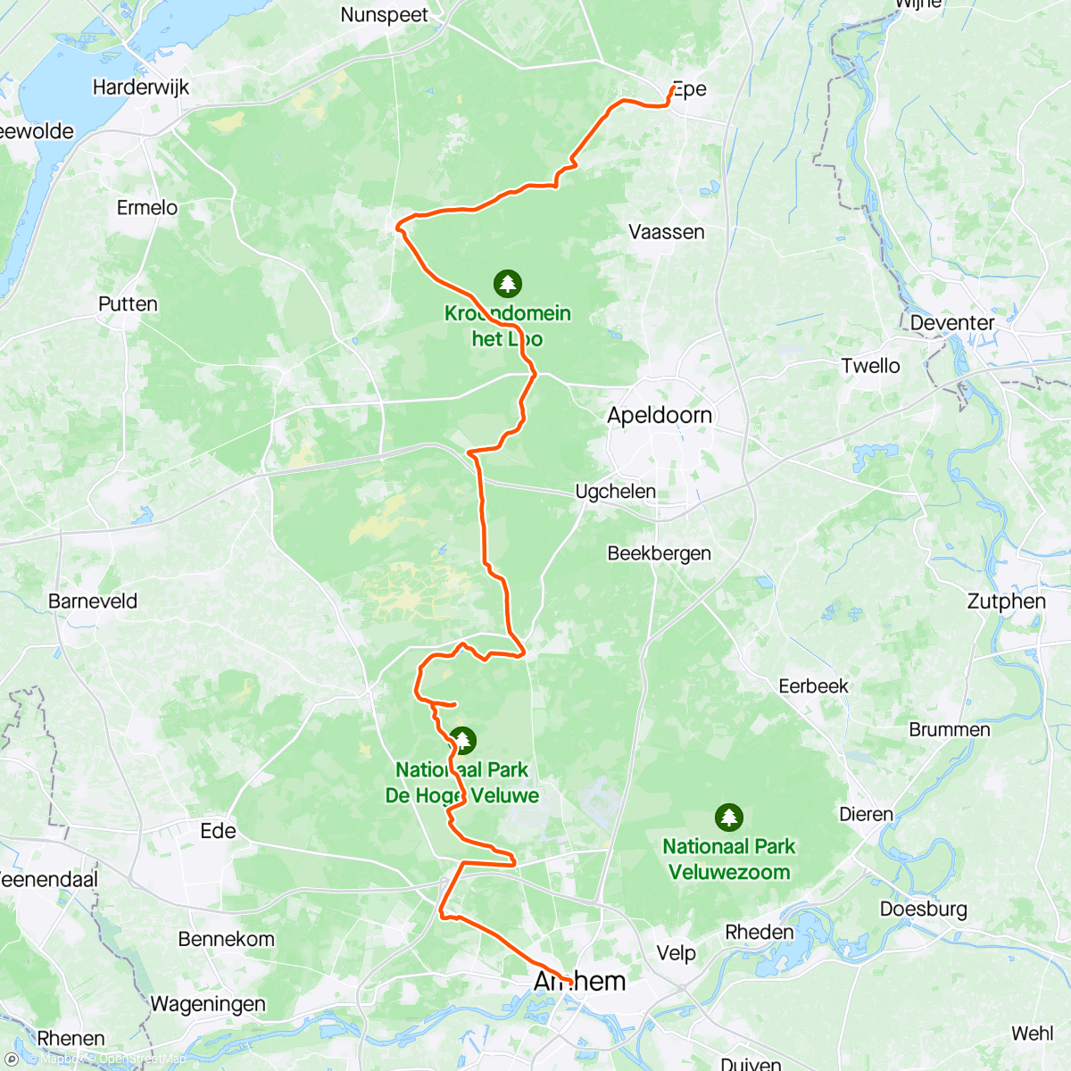 Map of the activity, Sportief