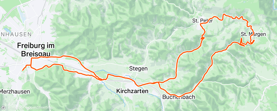 Map of the activity, Afternoon Ride