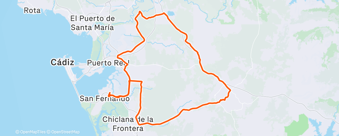 Map of the activity, Bicicleta por la mañana