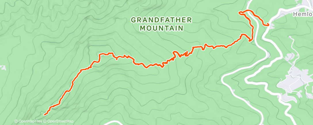 Map of the activity, Morning Hike