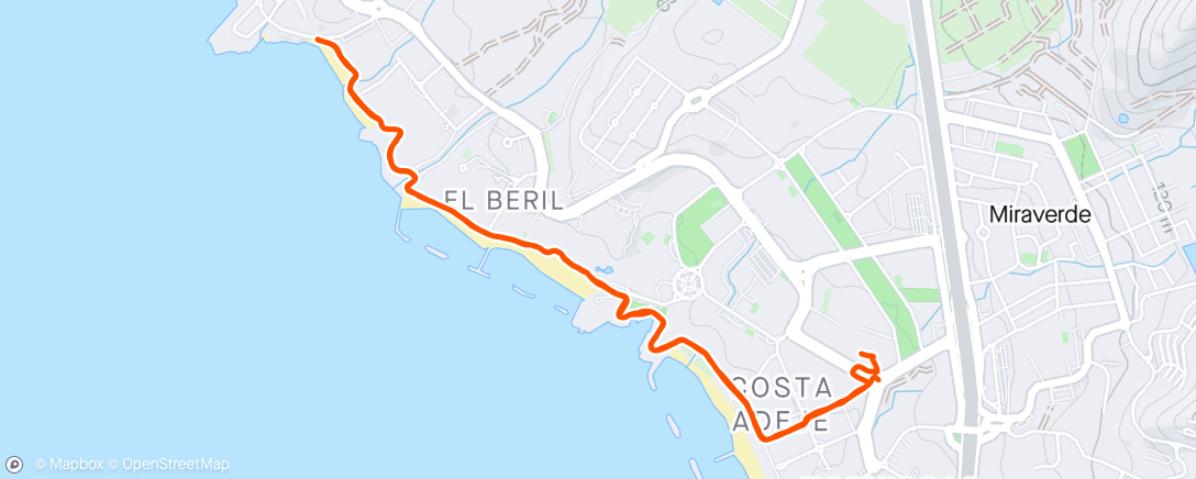 Map of the activity, 1st holiday run completed