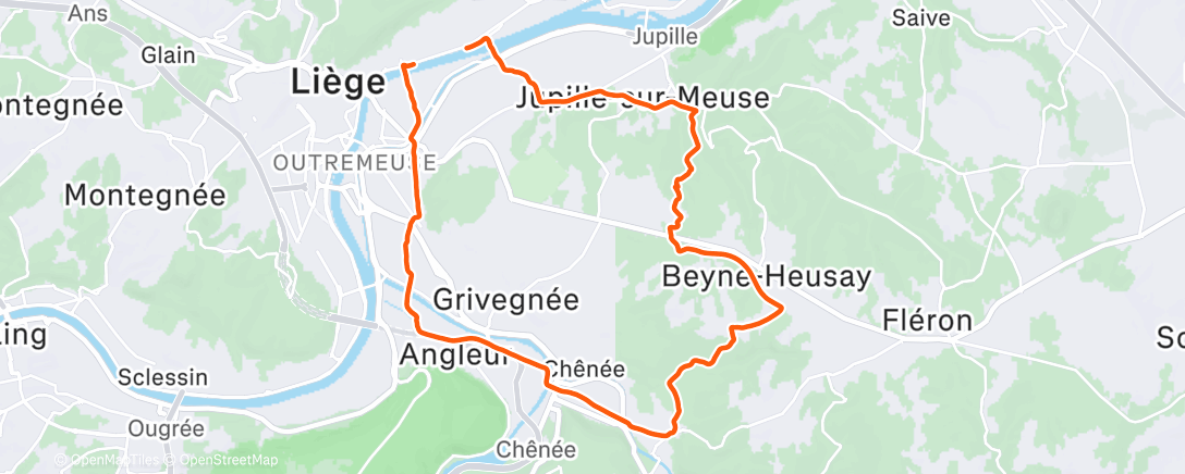 Map of the activity, Ry ponette via Fayenbois