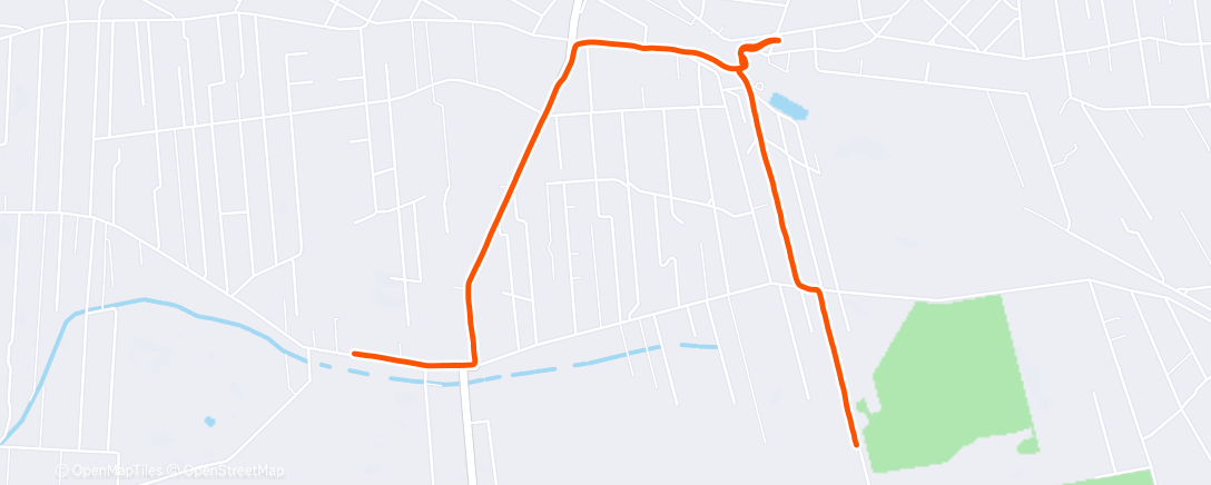 Map of the activity, Afternoon Run