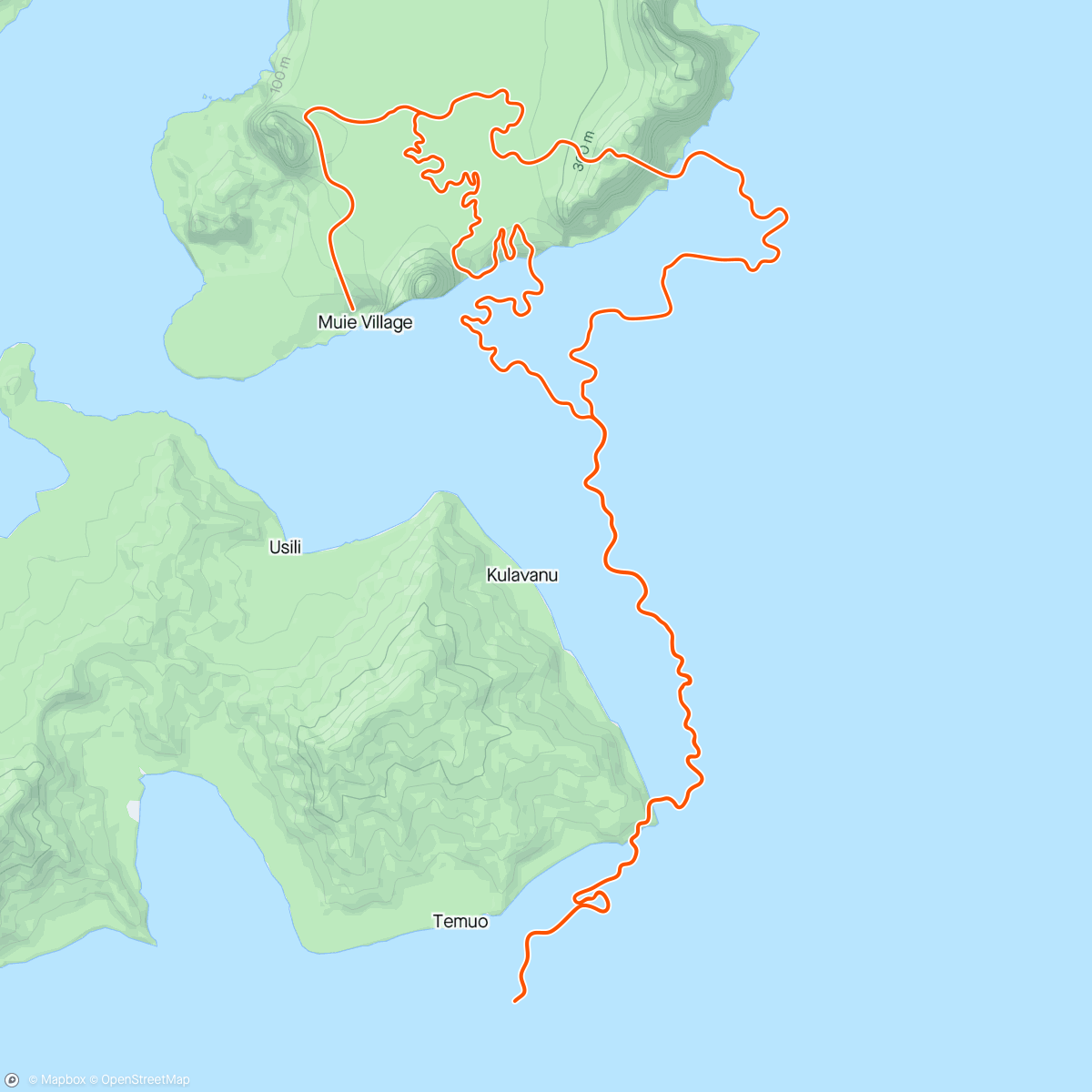 Mapa de la actividad (Zwift - Jurassic Coast in Watopia)