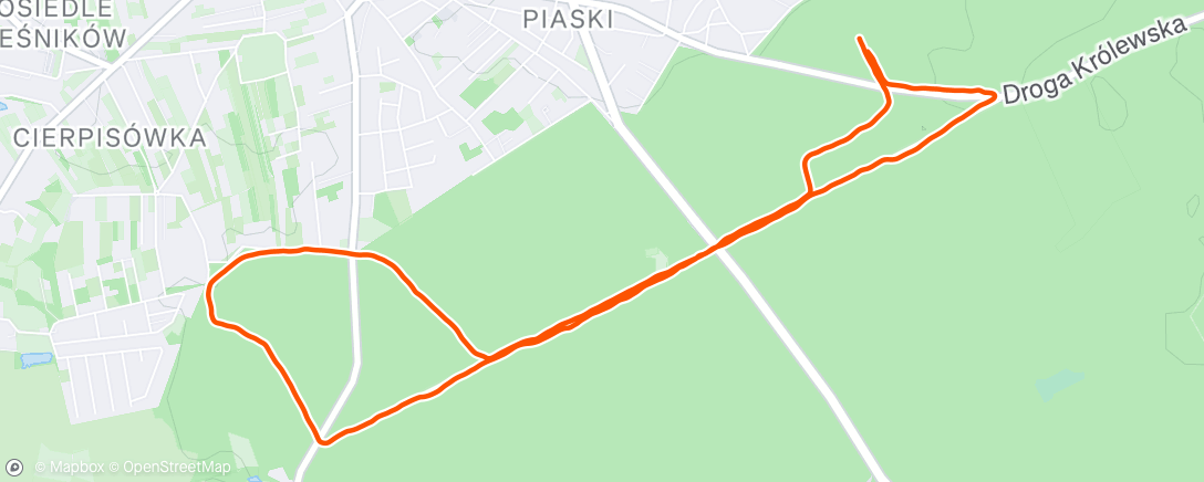 Map of the activity, Lunch Run