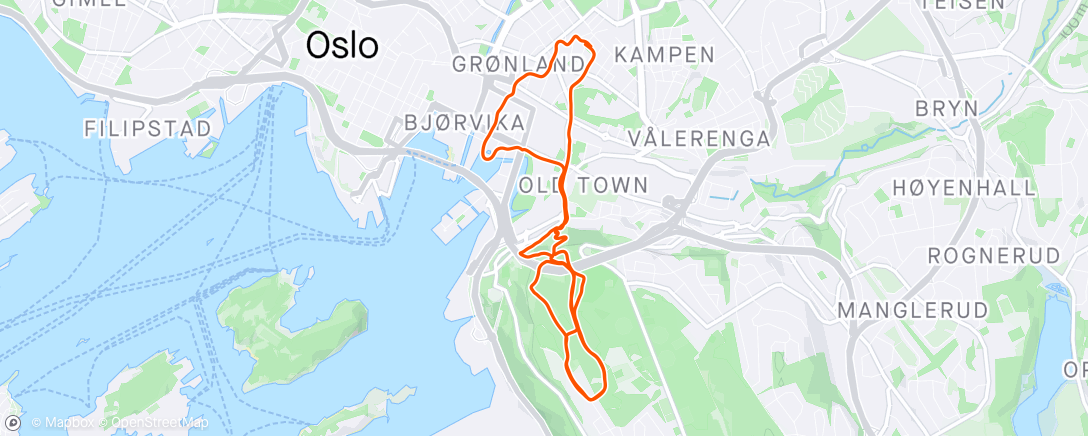 Map of the activity, Torsdagsmila / After work med Farberg
