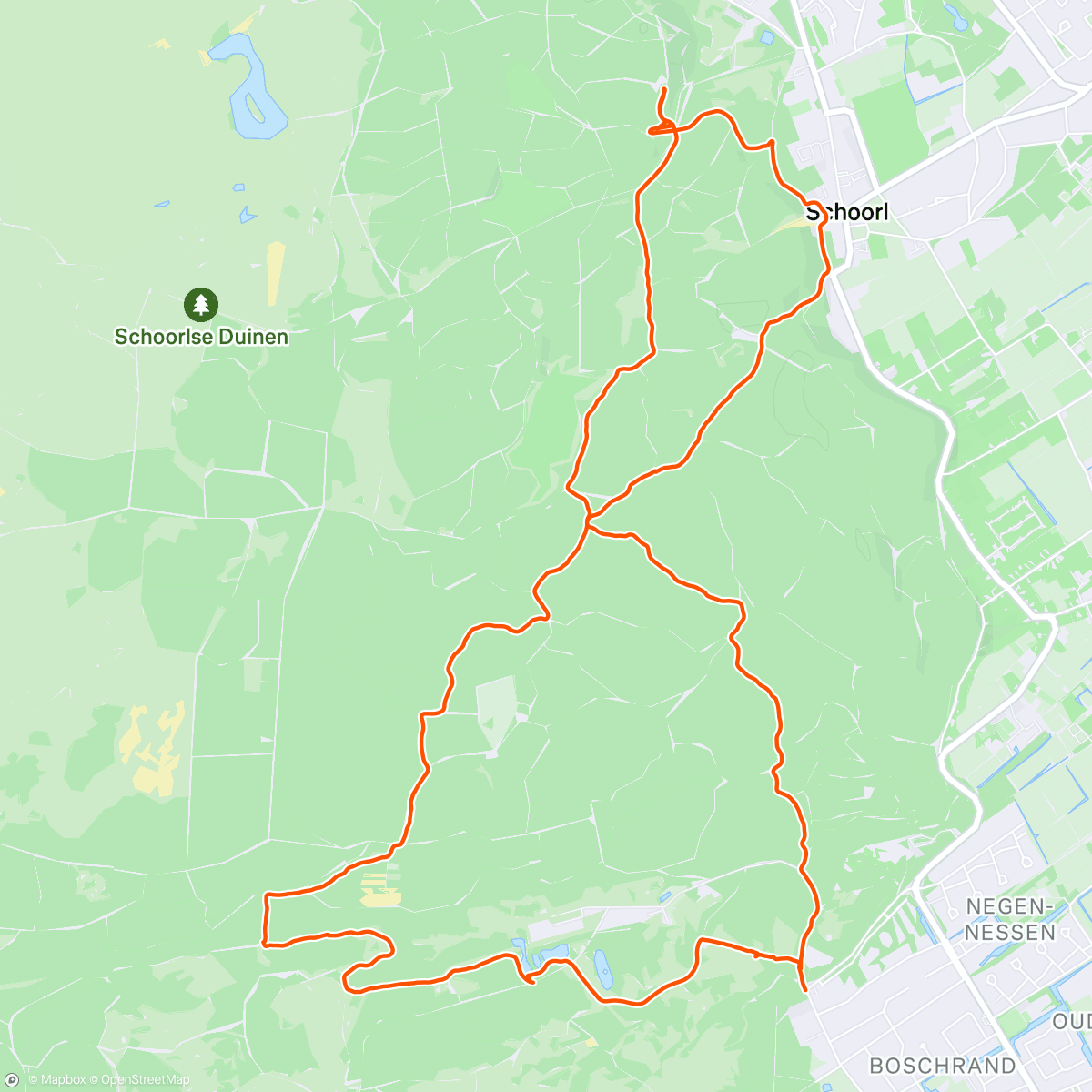 Map of the activity, Bergen (NH) / Schoorl, Schoorlse Duinen