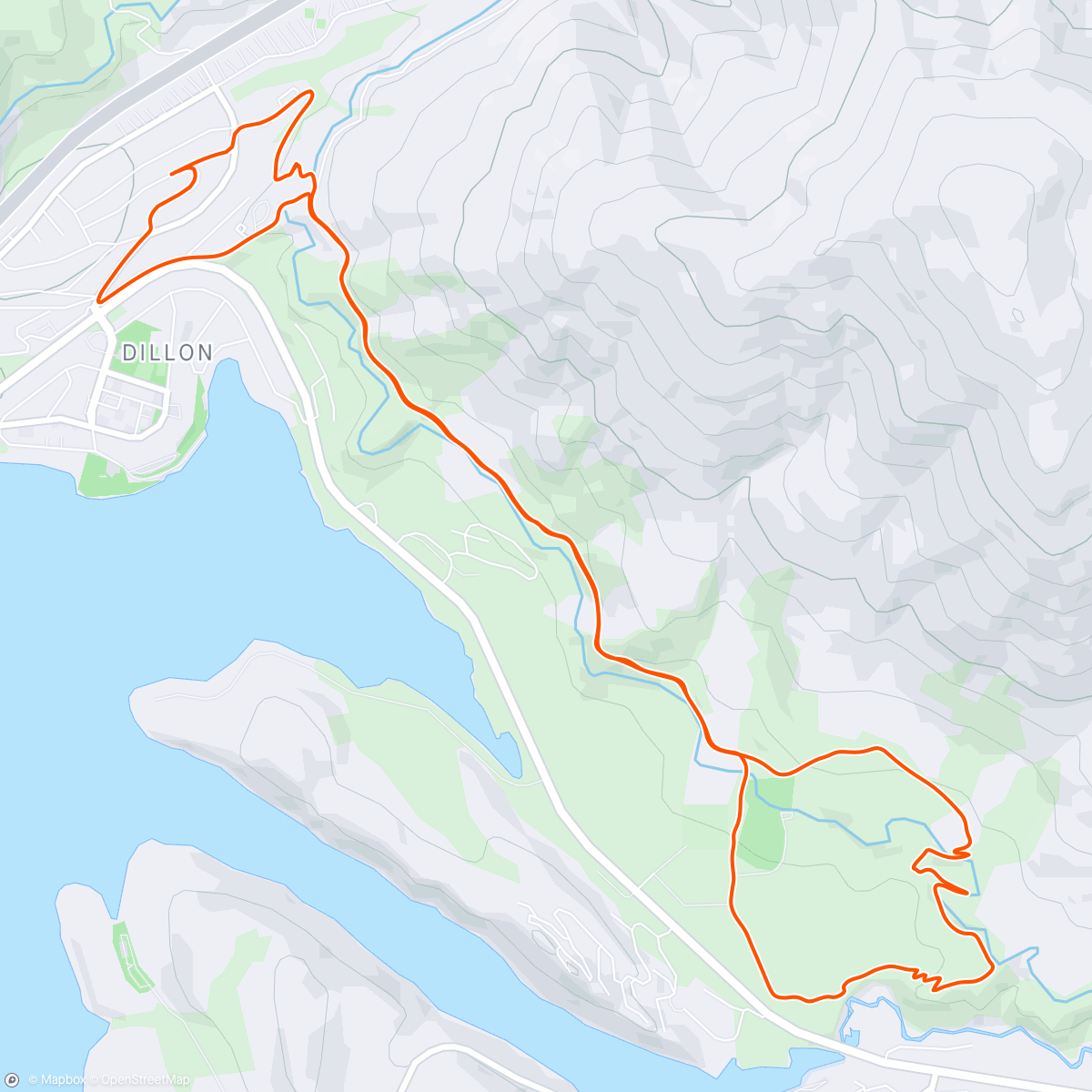 Map of the activity, Tenderfoot Trail System