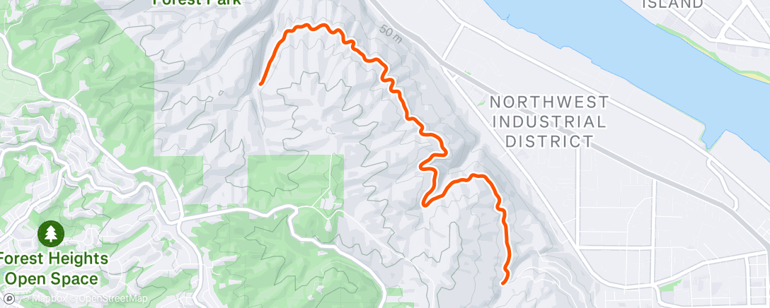 Map of the activity, Afternoon Trail Run