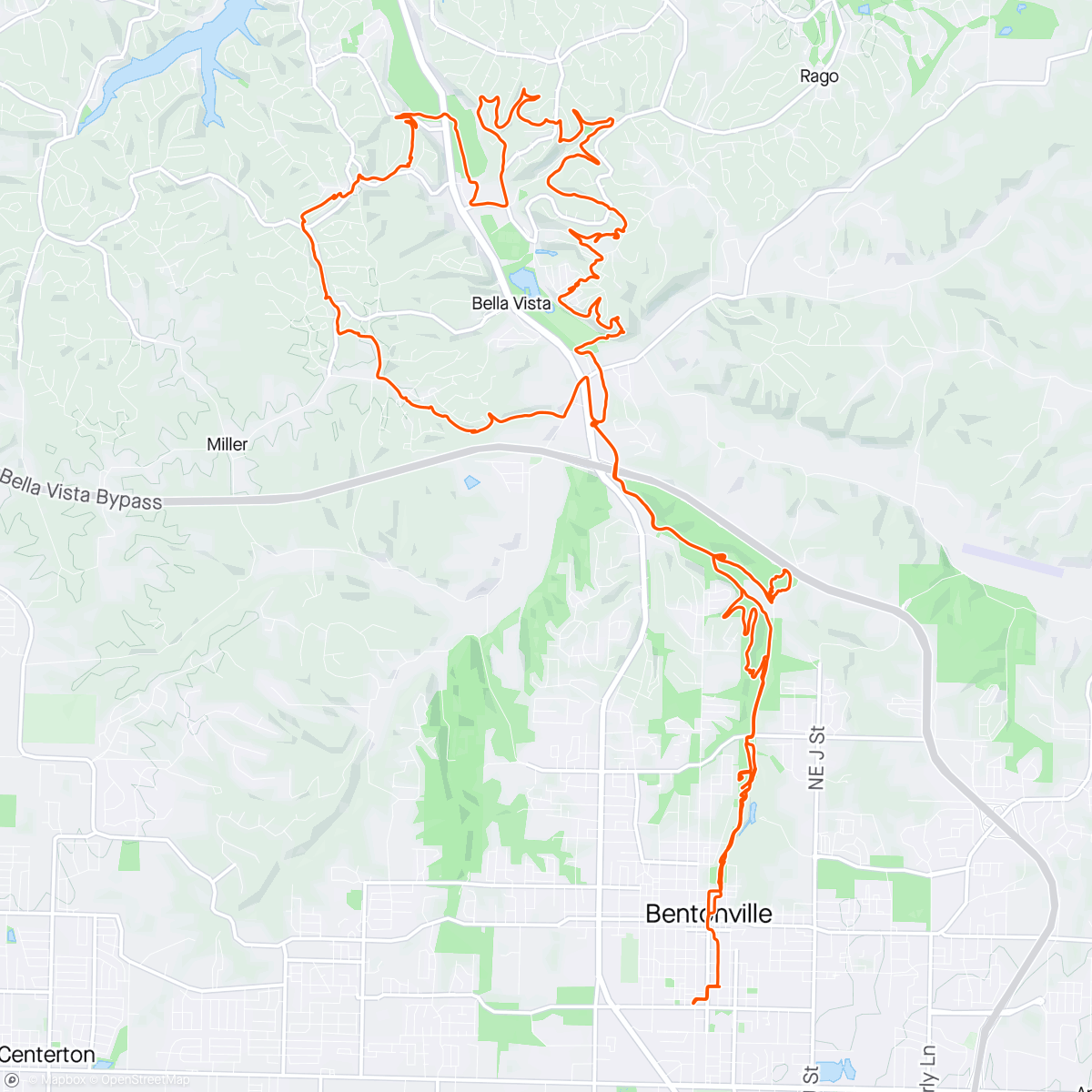 Map of the activity, Evening E-Bike Rally