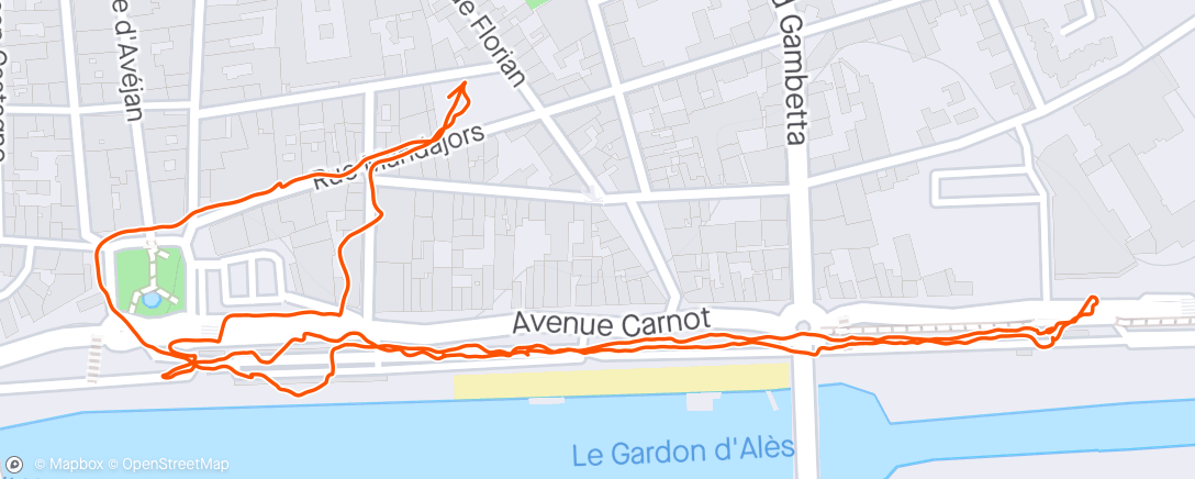 Map of the activity, Petite marche aux puces d Alès