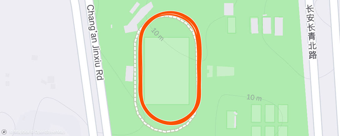 Map of the activity, 午后跑步