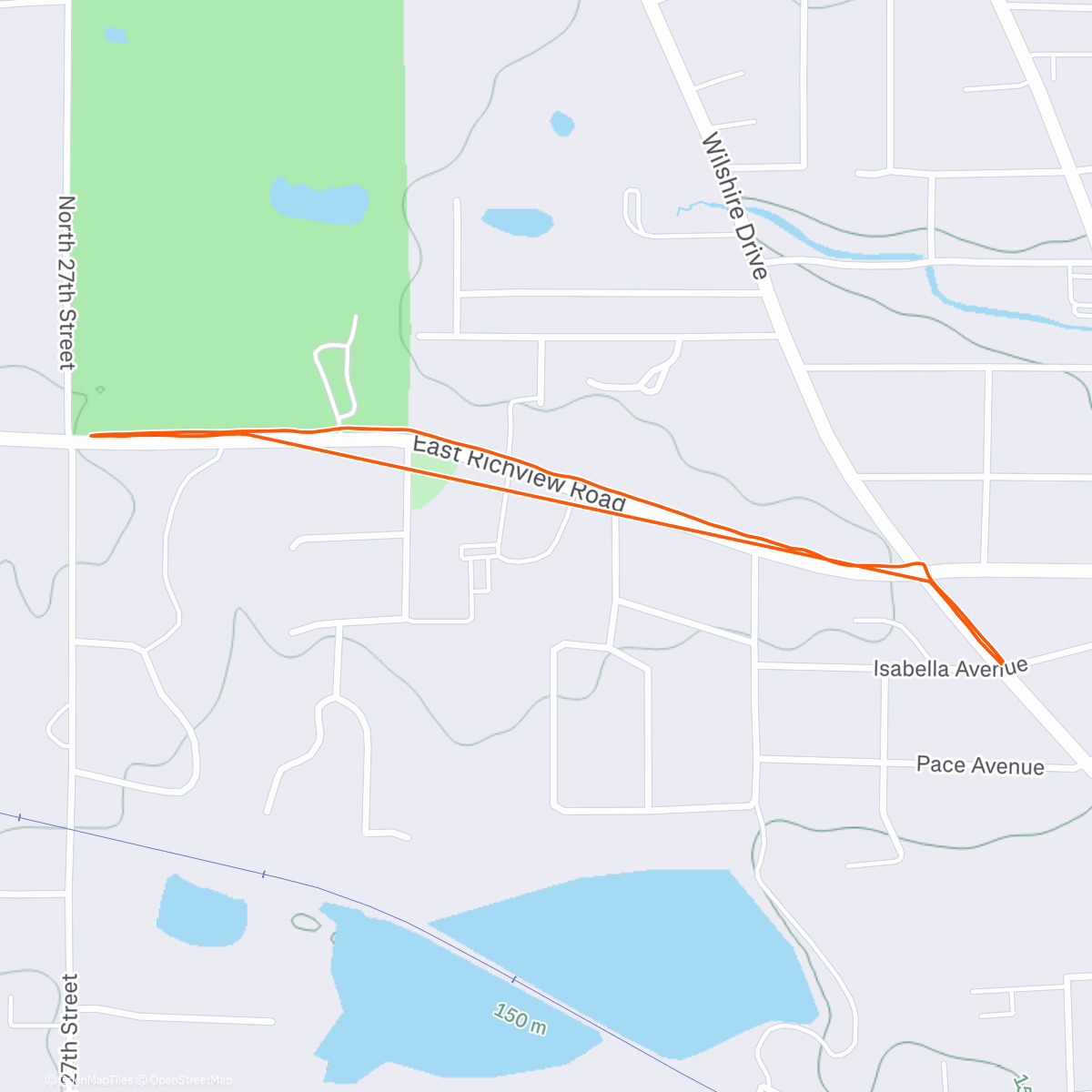 Map of the activity, Dog Run