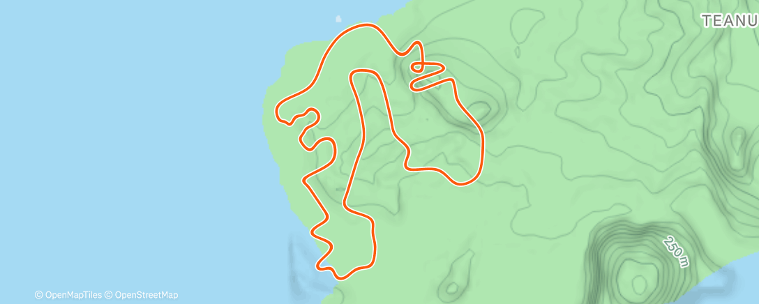 Map of the activity, Zwift