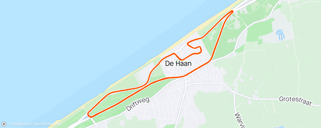 Map of the activity, De Haan: 18th