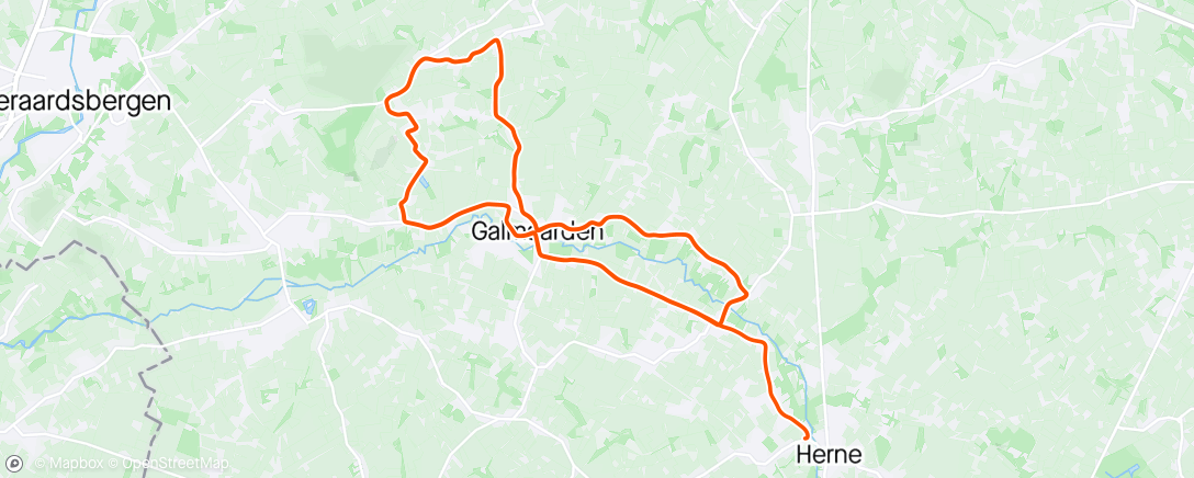 Map of the activity, BvB Galmaarden - Omloop van de Markvallei