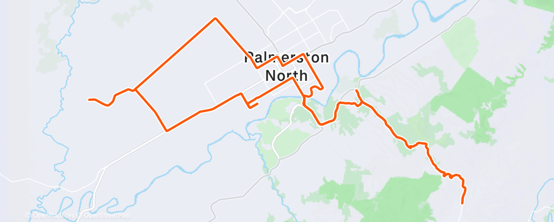 Map of the activity, Lunch Ride