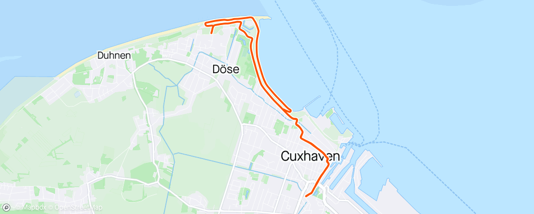 Carte de l'activité Cuxhaven Halbmarathon 🥇 Netto 1:13:59h 😍🥳