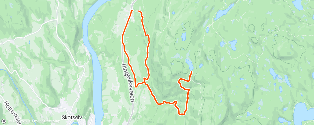 Map of the activity, Wednesday Afternoon Run