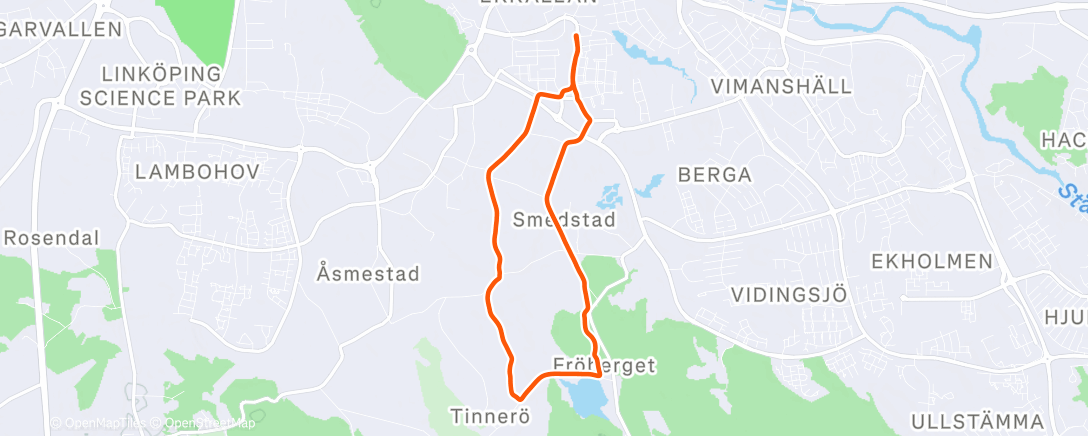 Map of the activity, Morning Run