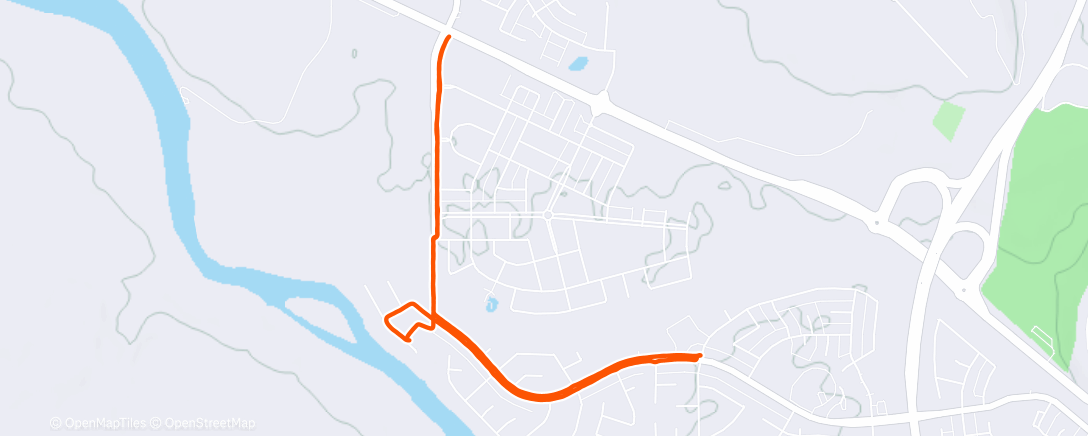 Map of the activity, Afternoon Run