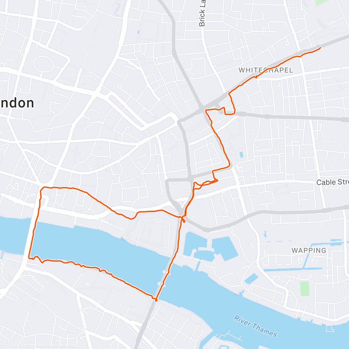 Map of the activity, Evening big city 🌆 walk ✨