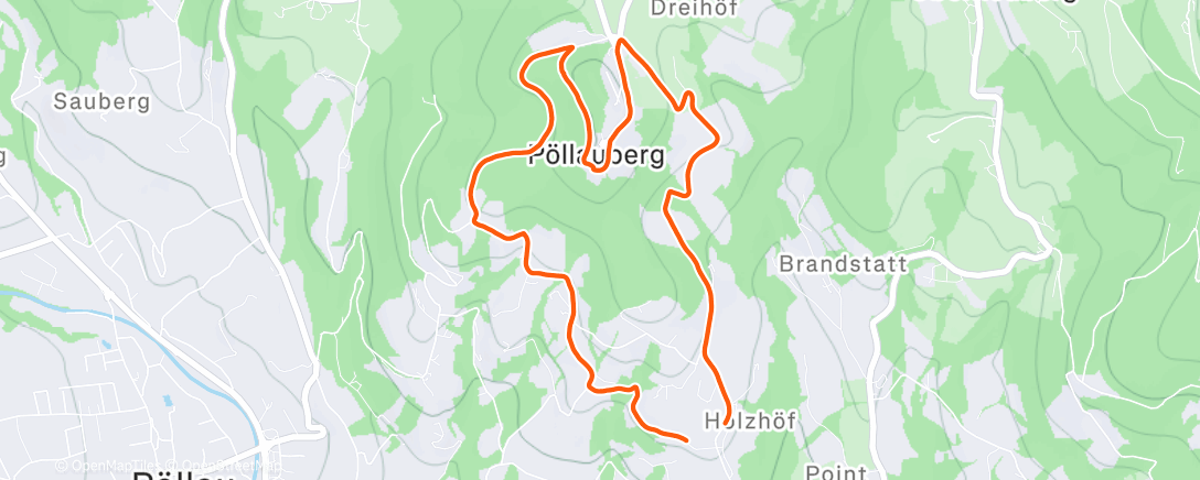 Map of the activity, Lauf am Nachmittag