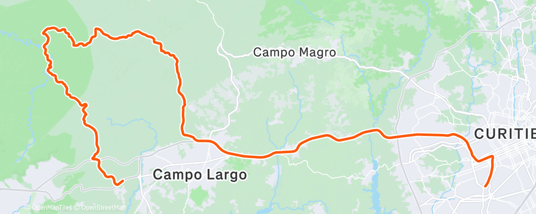Map of the activity, Pedalada matinal