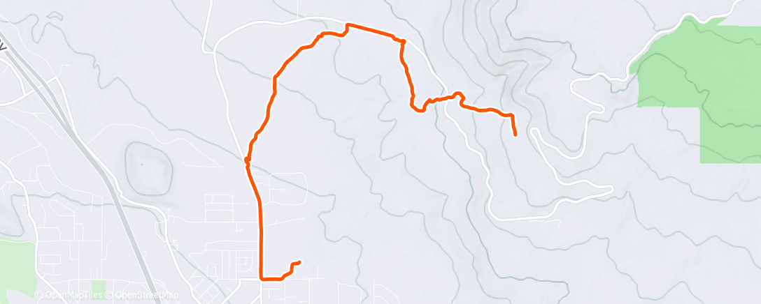 Map of the activity, Lunch Mountain Bike Ride
