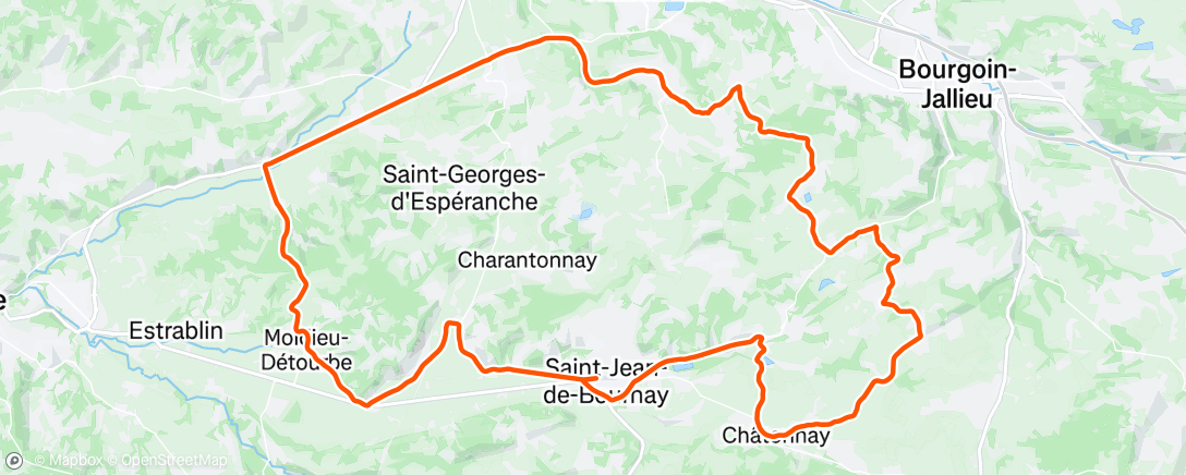 Map of the activity, Sortie vélo le matin