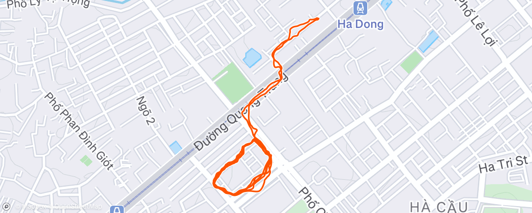 Map of the activity, Evening Run