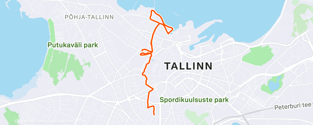 Map of the activity, Morning Run