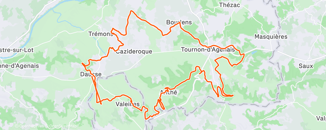 Mappa dell'attività Tournon d'Agenais